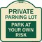 Signmission Private Parking Lot Heavy-Gauge Aluminum Architectural Sign, 18" x 18", TG-1818-23266 A-DES-TG-1818-23266 - alternate 1